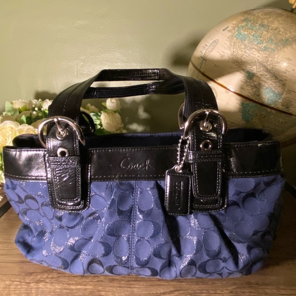 Coach Y2K Pleated SOHO - Navy Blue / Black - Picture 1 of 5